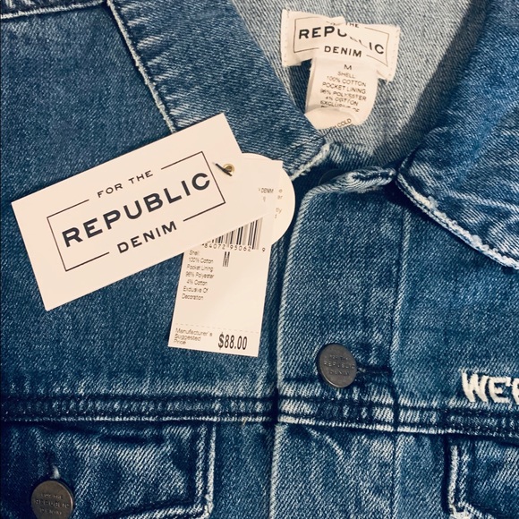 For The Republic We’re All Mad Here Jean Jacket - Picture 5 of 6
